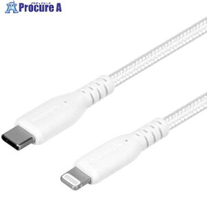 Owltech ���炩���^�t�Œf���ɋ��� �ϋ���10����ȏ�PD60W�[�d/�f�[�^�]�� Type-C toLightning�P�[�u�� 0.5m OWL-CBA4LC5-WH 1�� ����697-8084 �y�����s�x���ρz