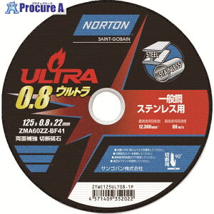 NORTON �ؒf�u�� �E���g�� 125mm×0.8mm 2TWC125ULT081P 10�� ��208-3363