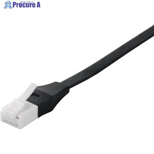 BUFFALO Cat6A �c���̐܂�Ȃ�LAN�P�[�u�� �t���b�g �X�g���[�g 2.0m �u���b�N BSLS6AFU20BK 1�� ��428-2626
