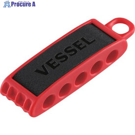 VESSEL ビットホルダー5本用 赤 BH-05R 1個 ▼441-8683