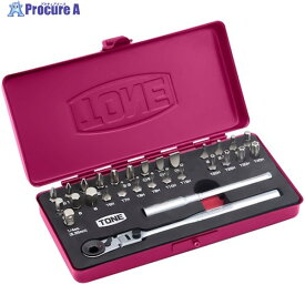 TONE ビットラチェットセット(ラズベリー) BRFS27RB 1S ▼609-0364【代引決済不可】 ●YA513