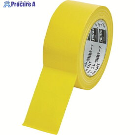TRUSCO カラー布粘着テープ 幅50mm長さ25m イエロー CNT-5025-Y 1巻 ▼102-6000
