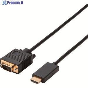 ELECOM HDMIpVGAϊP[u CAC-HDMIVGA10BK 1{ 204-7068