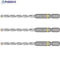 VESSEL CPD3S-4.3 磁器タイル用ドリル3本組 CPD3S-4.3 1パック ▼610-6799