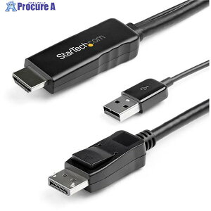 StarTech fBXvCϊP[u/HDMI - DP/2m/4K30Hz/USBp[ HD2DPMM2M 1 493-1362