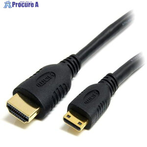 StarTech fBXvCϊP[u/Mini HDMI - HDMI 1.4/50cm/4K30Hz/ubN/rfIRo[^[ HDACMM50CM 1 574-5352