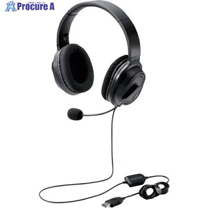 ELECOM �I�[�o�[�w�b�h�^�C�v�w�b�h�Z�b�g ���� USB 40mm�h���C�o �u���b�N HS-HP30UBK 1�� ��336-2290
