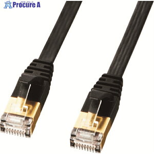 SANWA CAT7�E���g���t���b�gLAN�P�[�u��(3m�A�u���b�N) KB-FLU7-03BK 1�{ ��202-2873