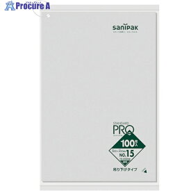 サニパック L15H規格袋吊り下げタイプ(0.03)15号 L15H-CL 1冊 ▼135-0946
