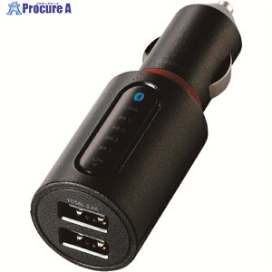 ELECOM Bluetooth(R)FMgX~b^[(2.4A/2|[g) LAT-FMBT03BK 1 157-7534yϕsz