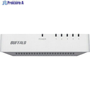 BUFFALO 10/100Mbps�Ή� �X�C�b�`���O�n�u �v���X�`�b�N➑�/�d���O�t�����f�� 5�|�[�g �z���C�g LSW4-TX-5EP/WHD 1�� ��429-3580