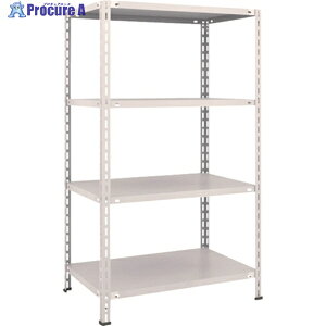 TRUSCO スチールラック 軽量棚 中棚ボルトレス型 875X600X1500 4段 ネオグレー L53W-14 NG(ネオグレー) 1台 ◇▼503-8227