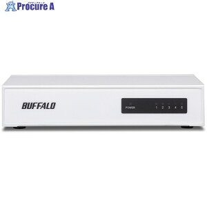 BUFFALO 10/100Mbps�Ή� �X�C�b�`���OHub ����➑�/�d���������f�� 5�|�[�g �z���C�g LSW4-TX-5NS/WHD 1�� ��532-7133