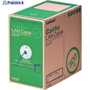 ELECOM EU RoHS����LAN�P�[�u�� CAT5E 300m �_�[�N�O���[�� LD-CT2/DG300/RS 1�� ��835-7593