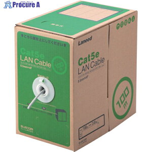 ELECOM EU RoHS����LAN�P�[�u�� CAT5E 100m ���C�g�O���[ LD-CT2/LG100/RS 1�� ��835-7598