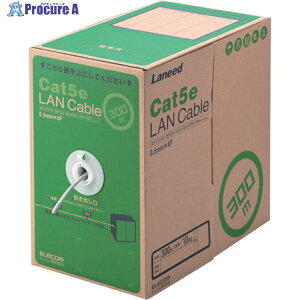 ELECOM EU RoHS����LAN�P�[�u�� CAT5E 300m ���C�g�O���[ LD-CT2/LG300/RS 1�� ��835-7599