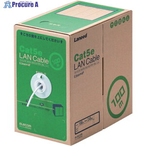 ELECOM EU RoHS�w�ߏ���LAN�P�[�u�� CAT5E 100m �z���C�g LD-CT2/WH100/RS 1�� ��835-7602