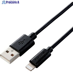 ELECOM Lightning�P�[�u�� �X�^���_�[�h 0.5m �u���b�N MPA-UAL05BK 1�{ ��263-4195