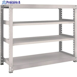 TRUSCO スチールラック M5型中量棚 1500×571×H1200 4段 単体 ネオグレー M5-4564 NG(ネオグレー) 1台 ◇▼506-4783