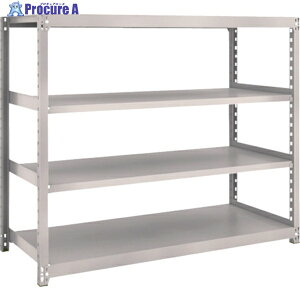 TRUSCO スチールラック M2型軽中量棚 1460×600×H1200 4段 単体 ネオグレー M2-4564 NG(ネオグレー) 1S ◇▼506-8223