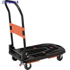 TRUSCO 樹脂台車 カルティオ 780X490 折畳 ブラック スチールストッパー付 MPK780-BK-SS 1台 ▼683-2378