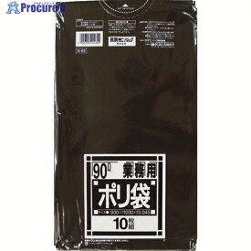 サニパック N-92Nシリーズ90L黒 10枚 N-92-BK 1袋 ▼433-1958