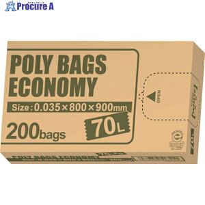 �I���f�B �|���o�b�O�G�R�m�~�[BOX�S�~�� 70L 0.035mm ���� PBE-W70-200 1�� ��562-8809