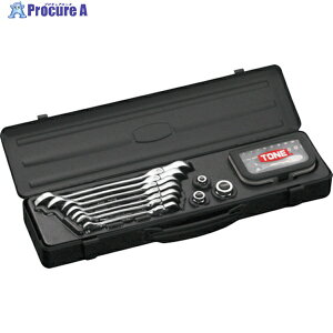 TONE 首振クイックラチェットめがねレンチビットラチェットセット RMFQ700BRBK 1S ▼586-0992【代引決済不可】 ●YA513