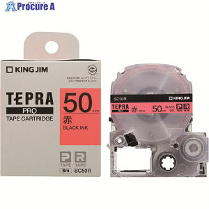 KING JIM �y�����z�u�e�v���vPRO�e�[�v 50mm �ԃ��x��/������ ����8m SC50R 1�� ��206-6175