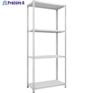 TRUSCO スチールラック SBL型抗菌塗装セミボルトレス軽量棚 W875XD300XH2100 4段 W色 SBL-7334-W 1台 ◇▼778-6786