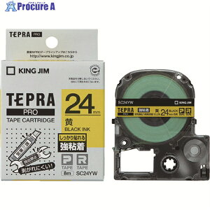 KING JIM �y�����z�u�e�v���vPRO�e�[�v 24mm ���S�����x�� �����x��/������ ����8m SC24YW 1�� ��781-2647