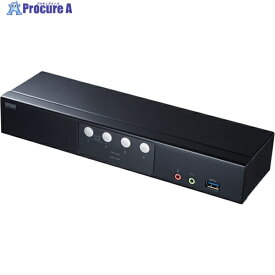 SANWA DisplayPort対応パソコン自動切替器(4:1) SW-KVM4HDPU 1個 ▼397-8256