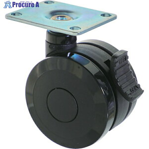 TRUSCO �v���[�g���o�փL���X�^�[ �G���X�g�}-�ԗ� ���݃X�g�b�p�[�t ��75 �u���b�N TPWES-75BK 1�� ��257-3508