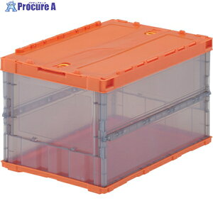 TRUSCO �I���R�� ���^�܂肽���݃R���e�i �X�P���R�� 50L ���b�N�t�^�t �I�����W/�����u���b�N �I�����W�c�[�g�� TSK-C50B-ORT 1�� ��207-3371