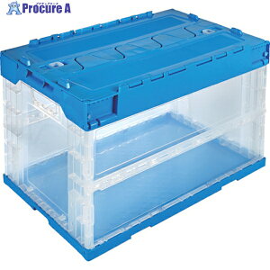 TRUSCO �I���R�� ���܂肽���݃R���e�i 50L �X���C�h���b�N�t�^�t �����u���[ TR-SC50TMB 1�� ��367-7776