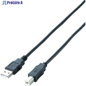 ELECOM EURoHS�w�ߏ��� �G�RUSB2.0�P�[�u�� 5m �u���b�N U2C-JB50BK 1�{ ��407-7521