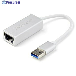 StarTech LAN�A�_�v�^�[/USB 3.0/1x RJ45/10/100/1000 Mbps/�V���o�[ USB31000SA 1�� ��492-9750