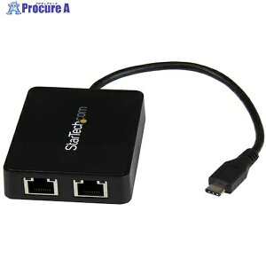 StarTech LANA_v^[/USB-C/2x RJ45/10/100/1000Mbps/1x USB-A|[g US1GC301AU2R 1 493-1405yϕsz
