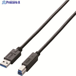 ELECOM USB3.0�P�[�u��(A-B) 2m USB3-AB20BK/RS 1�{ ��759-4640
