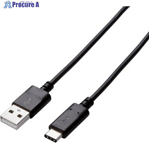 ELECOM USB2.0�P�[�u�� A-C�^�C�v �F�ؕi 3A�o�� 0.5m U2C-AC05NBK 1�{ ��792-3007