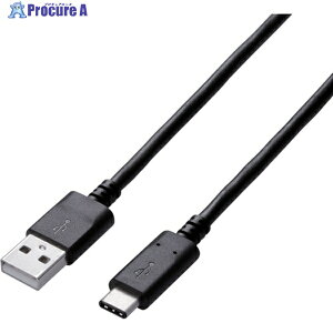 ELECOM USB2.0�P�[�u�� A-C�^�C�v �F�ؕi 3A�o�� 3.0m U2C-AC30NBK 1�{ ��792-3040