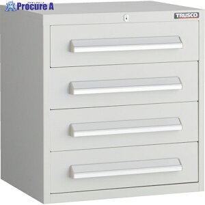 TRUSCO WLVR型キャビネット 500X412XH540 引出4段 ホワイト色 WLVR-542-W 1台 ▼263-8998 ※車上渡し