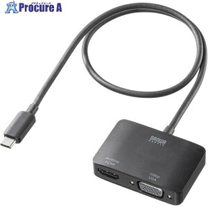 SANWA USB Type-C HDMI / VGA �ϊ��A�_�v�^ 2��ʏo�� 4K/60Hz �P�[�u����50cm AD-ALCMST2HV 1�� ����741-6322 ���l��l����s��