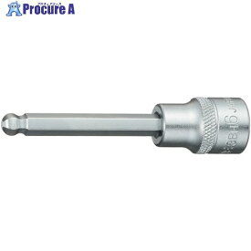 TONE ボールポイントヘキサゴンソケット 対辺寸法6mm 差込角9.5mm 長さ48mm 3BH-06 1個 ▼119-7398 ●YA513