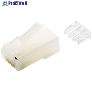 ELECOM RJ45���p�R�l�N�^ Cat6�Ή� �P���E���������Ή� �c���܂�h�~ 10�� �n�[�t�N���A LD-6RJ45T10/T2 1�� ����715-8182