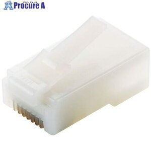 ELECOM RJ45���p�R�l�N�^ Cat5e�Ή� �P���E���������Ή� �c���܂�h�~ 10�� �n�[�t�N���A LD-RJ45T10/T2 1�� ����715-8207