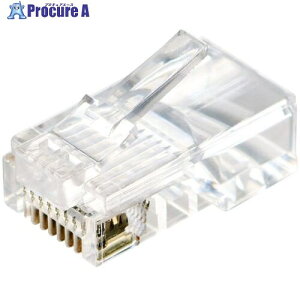 ELECOM RJ45���p�R�l�N�^ Cat5e�Ή� �P���E���������Ή� �c���܂�h�~ 100�� �N���A LD-RJ45T100V2 1�� ����715-9681
