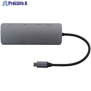 �i�J�o���V �h�b�L���O�X�e�[�V���� Type-C8in1�}���`�h�b�N/�O���[ UD-C15GY 1�� ����723-8763 �y�����s�x���ρz