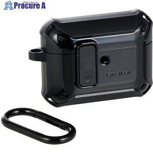 ELECOM AirPods Pro 3�Ή�ZEROSHOCK Lock�P�[�X �J���r�i�t �u���b�N AVA-AP07ZEROLBK 1�� ����715-9733