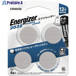 �G�i�W���C�U�[ ���`�E���R�C���d�r CR2032 4�p�b�N CR2032J4P 1�� ��708-5114